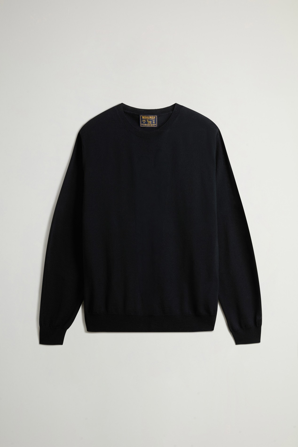 Maglione girocollo in pura lana vergine Merino Nero photo 5 | Woolrich