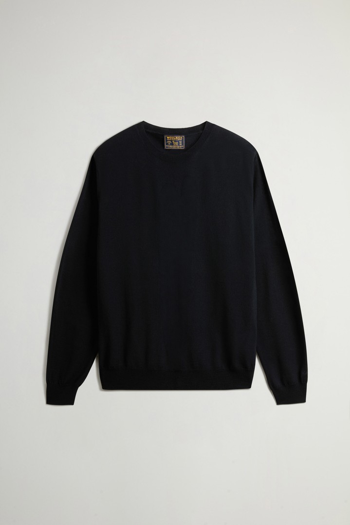 Maglione girocollo in pura lana vergine Merino Nero photo 5 | Woolrich