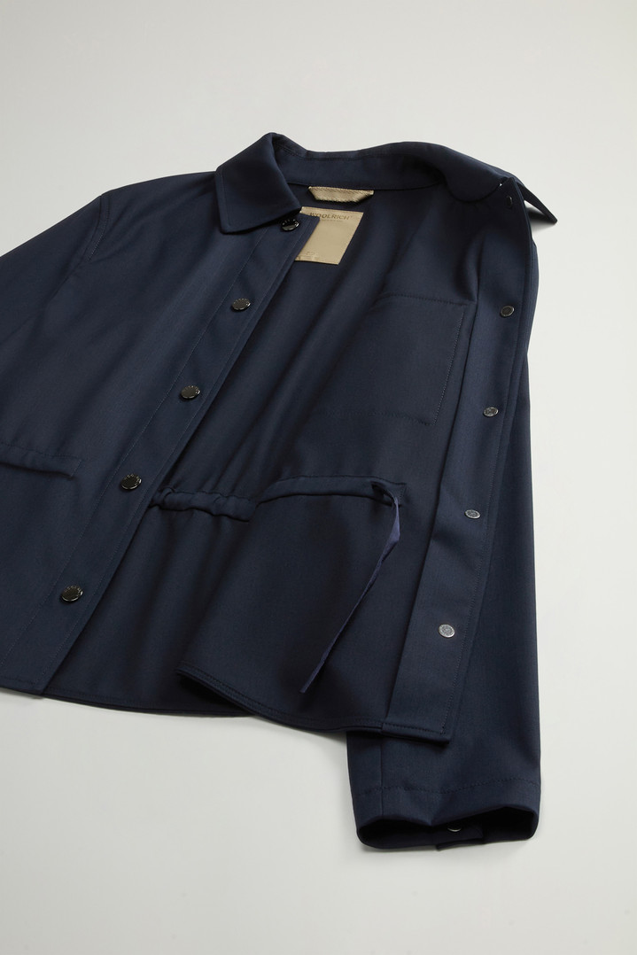 Overshirt in Wool Blend Blue photo 8 | Woolrich
