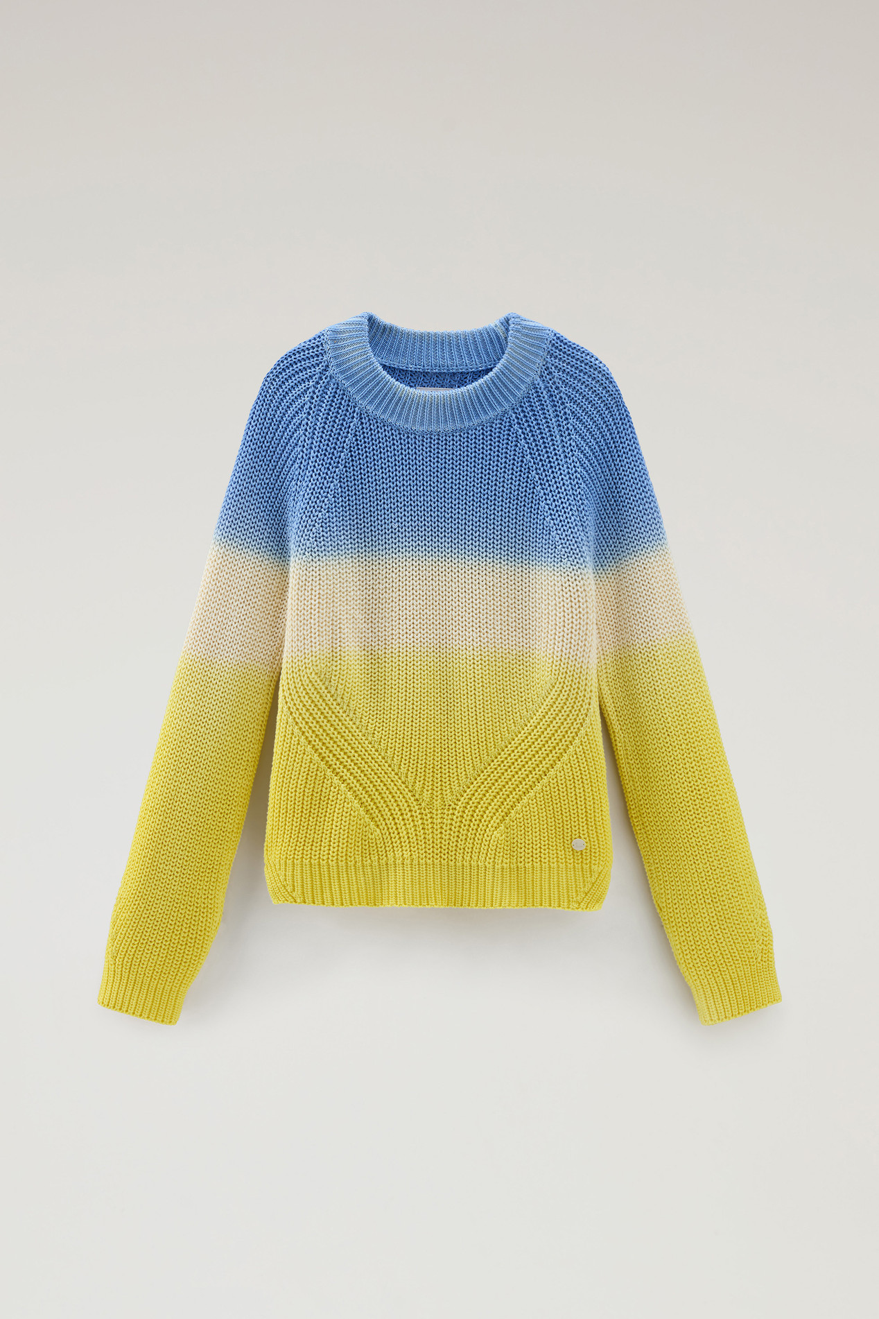 Pure Cotton Crewneck Sweater with Color Shades Blue photo 1 | Woolrich