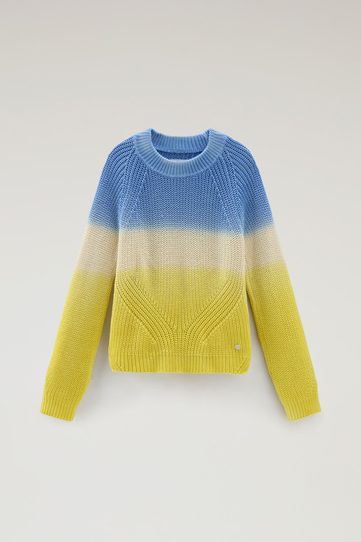 Pure Cotton Crewneck Sweater with Color Shades Blue photo 1 | Woolrich