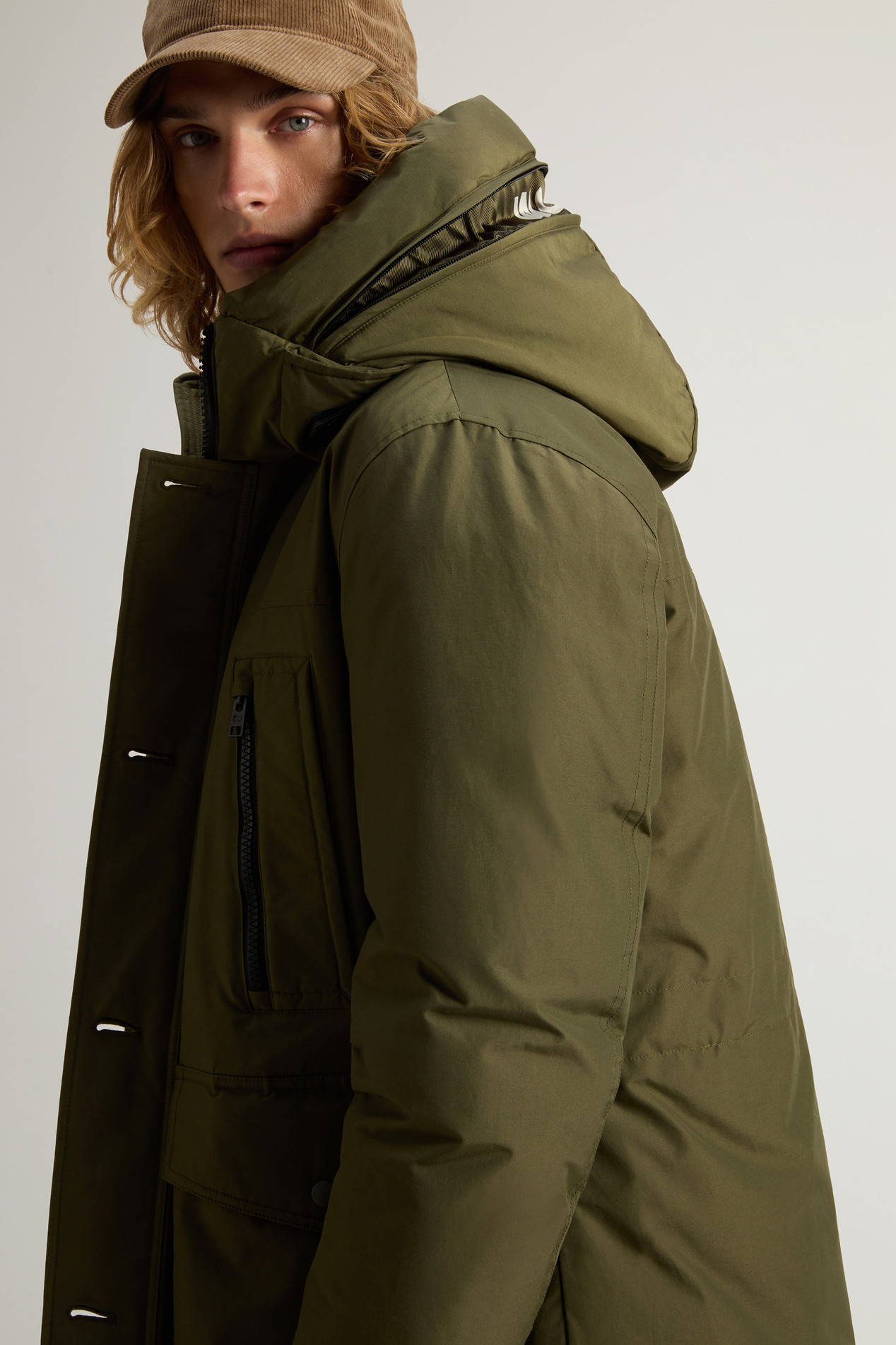 Arctic Parka Evolution in Ramar Cloth Green photo 4 | Woolrich
