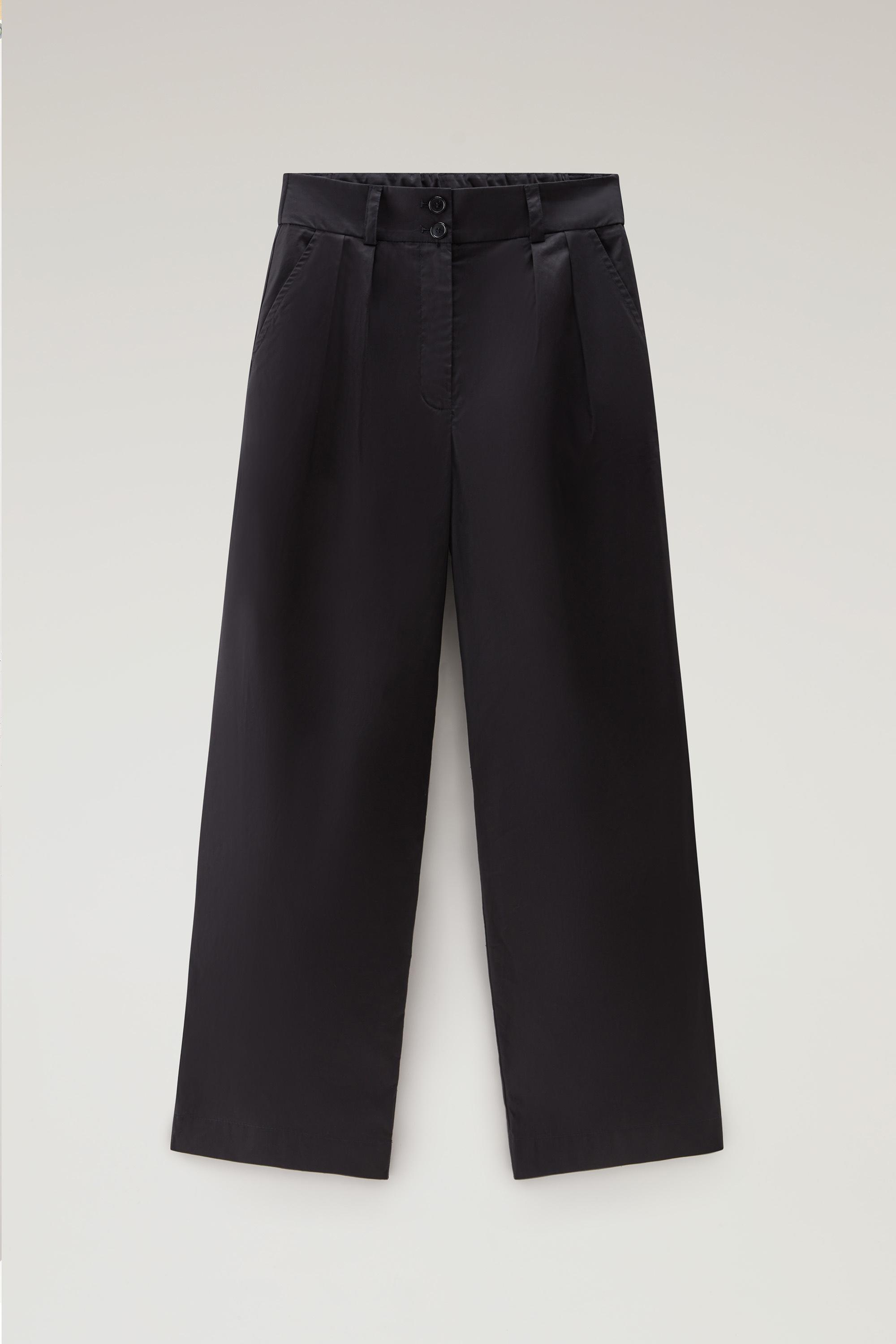 Pure Cotton Poplin Pants Black photo 1 | Woolrich