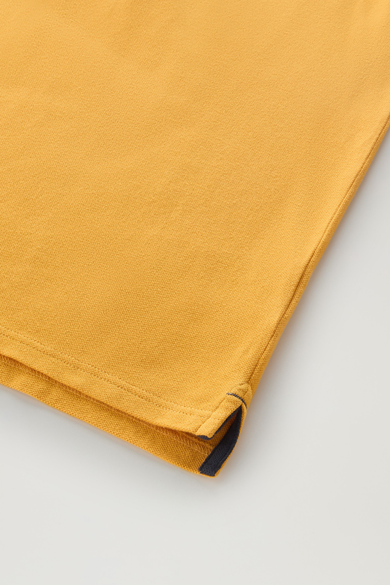 Piquet Polo Shirt in Pure Cotton Yellow photo 3 | Woolrich