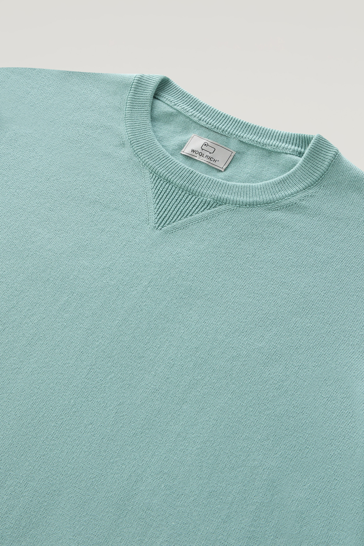 Pure Cotton Crewneck Sweater Green photo 2 | Woolrich