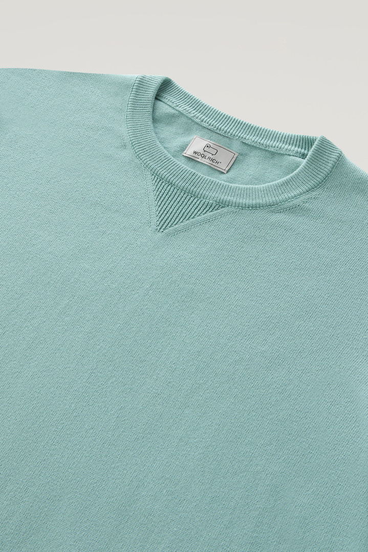 Pure Cotton Crewneck Sweater Green photo 2 | Woolrich