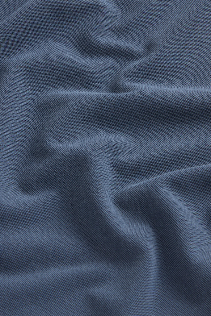Garment-Dyed Mackinack Polo in Stretch Cotton Piquet Blue photo 7 | Woolrich