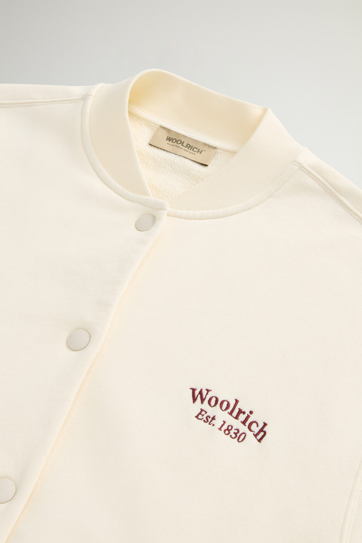 Pure Cotton College Sweatshirt with Buttons White photo 6 | Woolrich