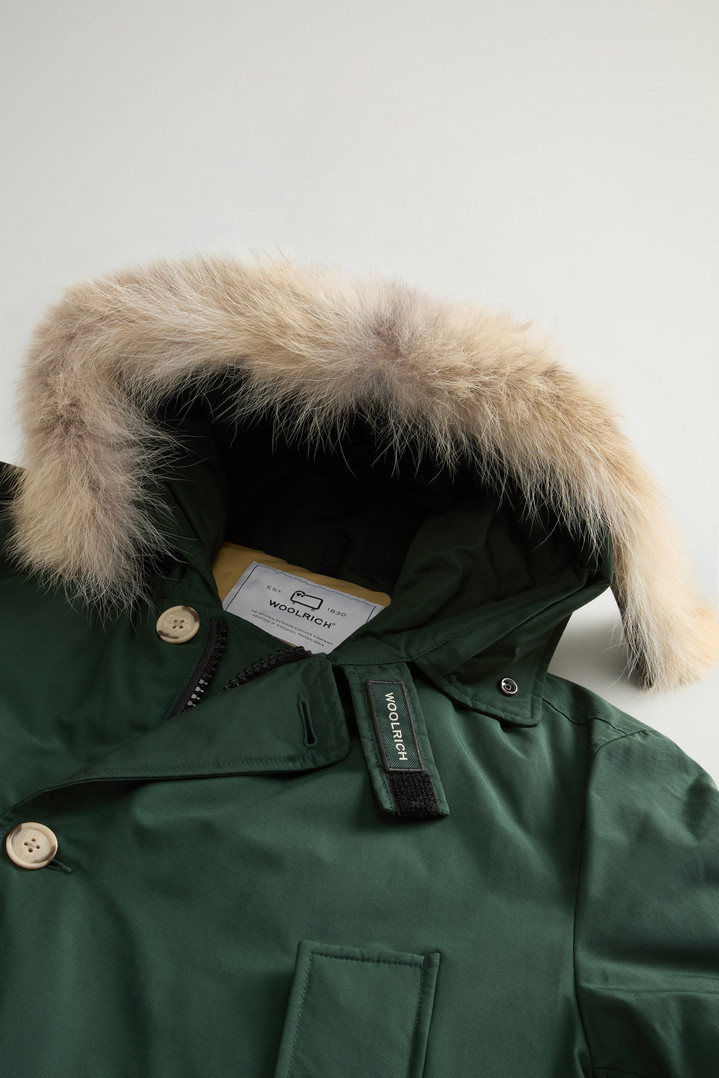 Arctic Parka in Ramar Cloth with Detachable Fur Trim Green photo 6 | Woolrich