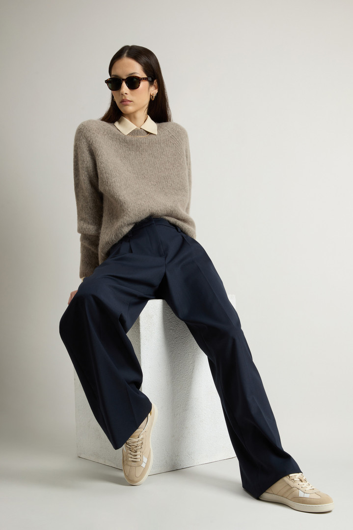 Doubleu Tennis Sneakers in Leather with Suede Inserts Beige photo 7 | Woolrich