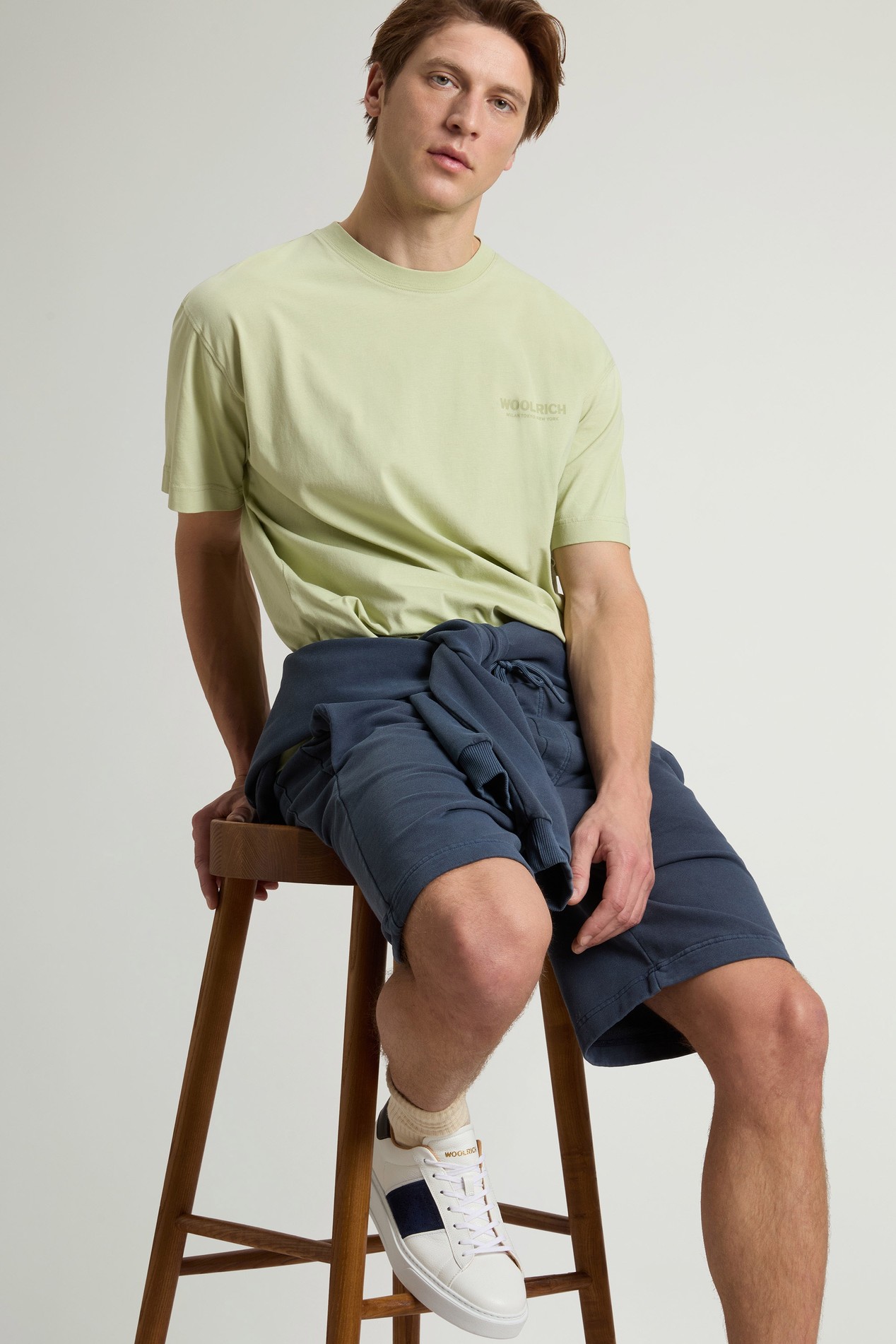 COTTON GRAPHIC T-SHIRT Green photo 4 | Woolrich