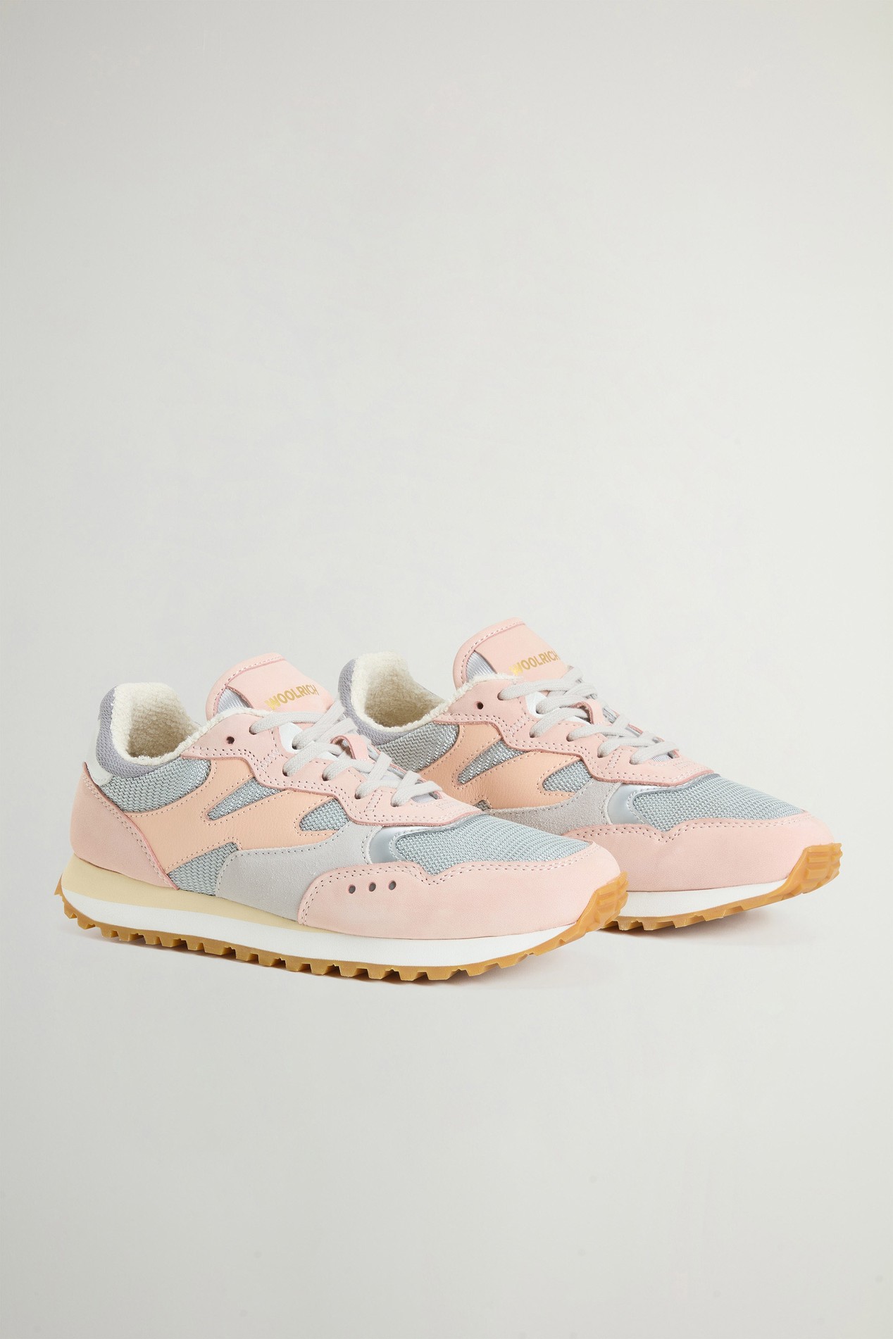 Gravel Sneakers in Nylon with Leather and Suede Inserts Pink photo 2 | Woolrich