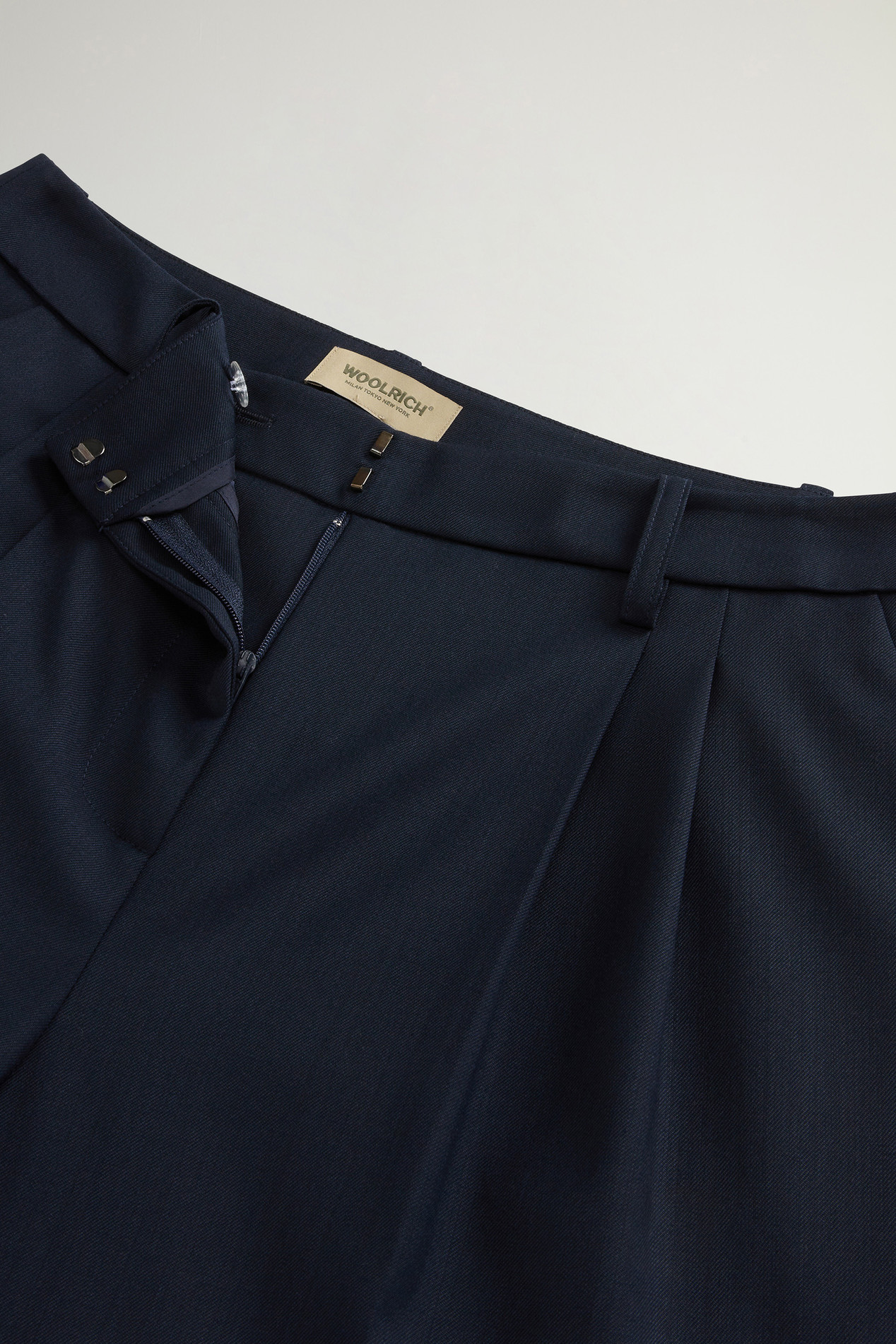 Wide-Leg Pants in Wool Blend Blue photo 4 | Woolrich