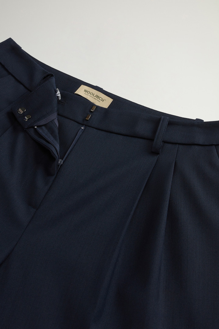 Wide-Leg Pants in Wool Blend Blue photo 4 | Woolrich