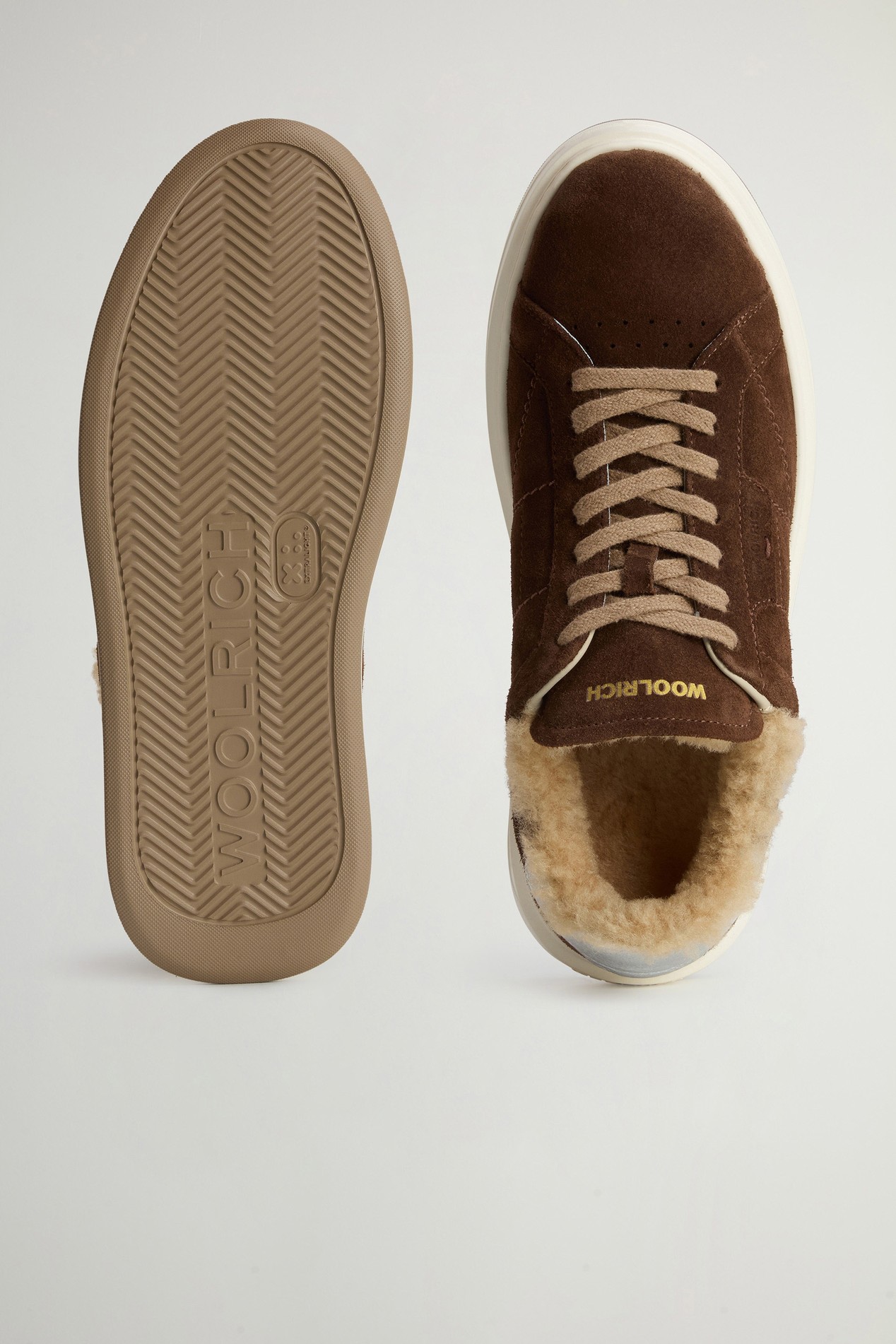 Arrow Sneakers in Suede and Calfskin Brown photo 4 | Woolrich