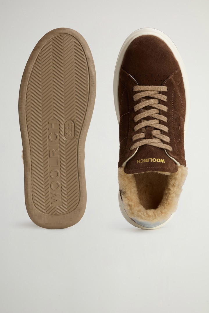 Arrow Sneakers in Suede and Calfskin Brown photo 4 | Woolrich