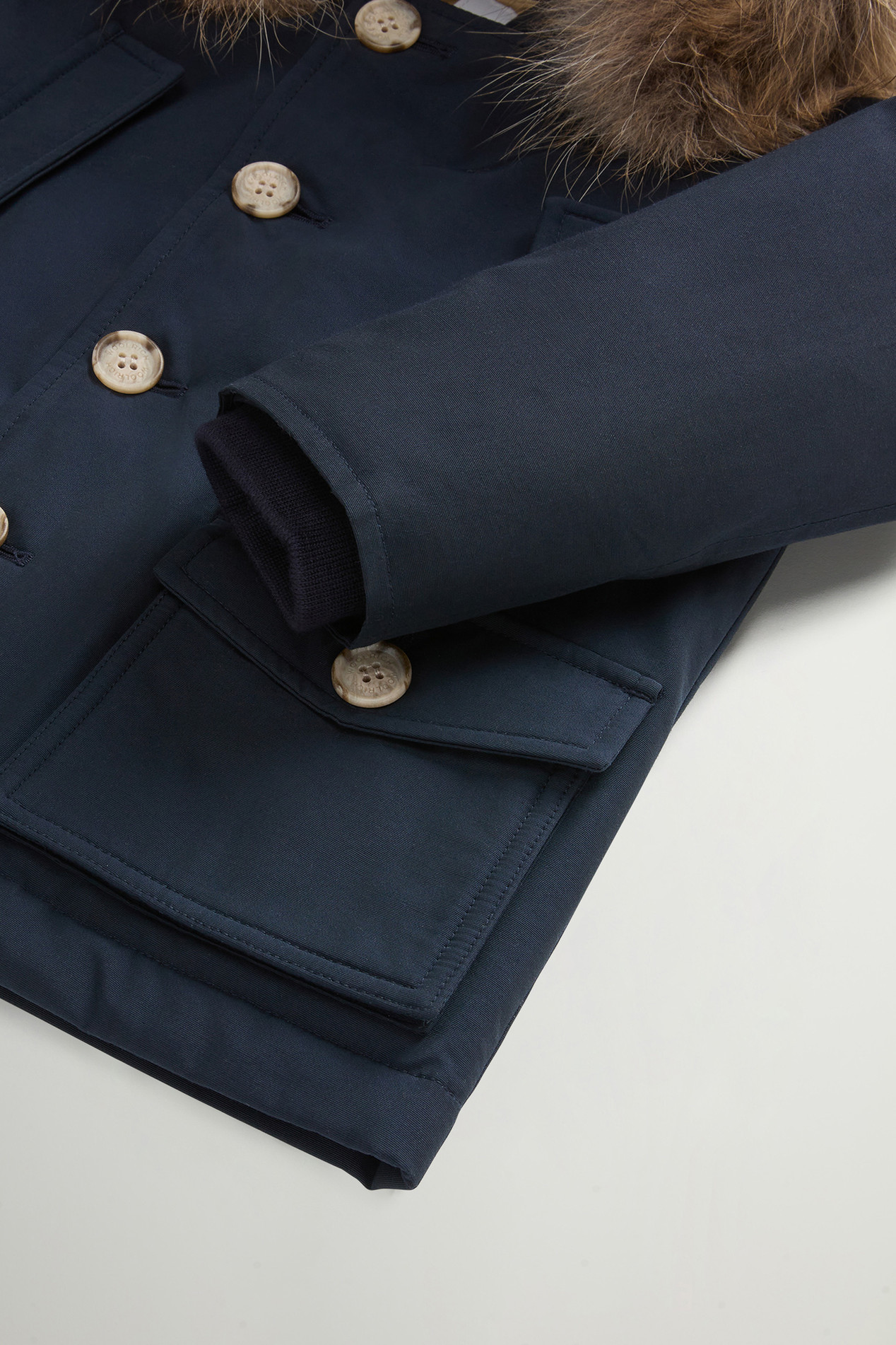 Babies’ Ramar Cloth Parka with Removable Fur Detail Blue photo 5 | Woolrich