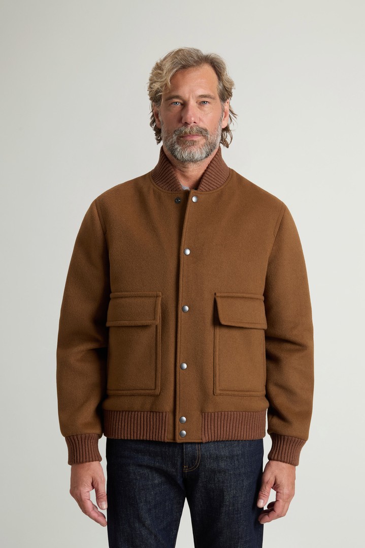 Miles Bomber Jacket in Wool Blend Brown photo 1 | Woolrich