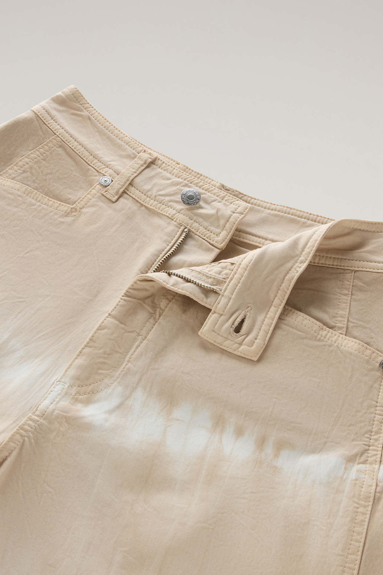 COTTON TWILL TIE DYE SHORT Beige photo 2 | Woolrich