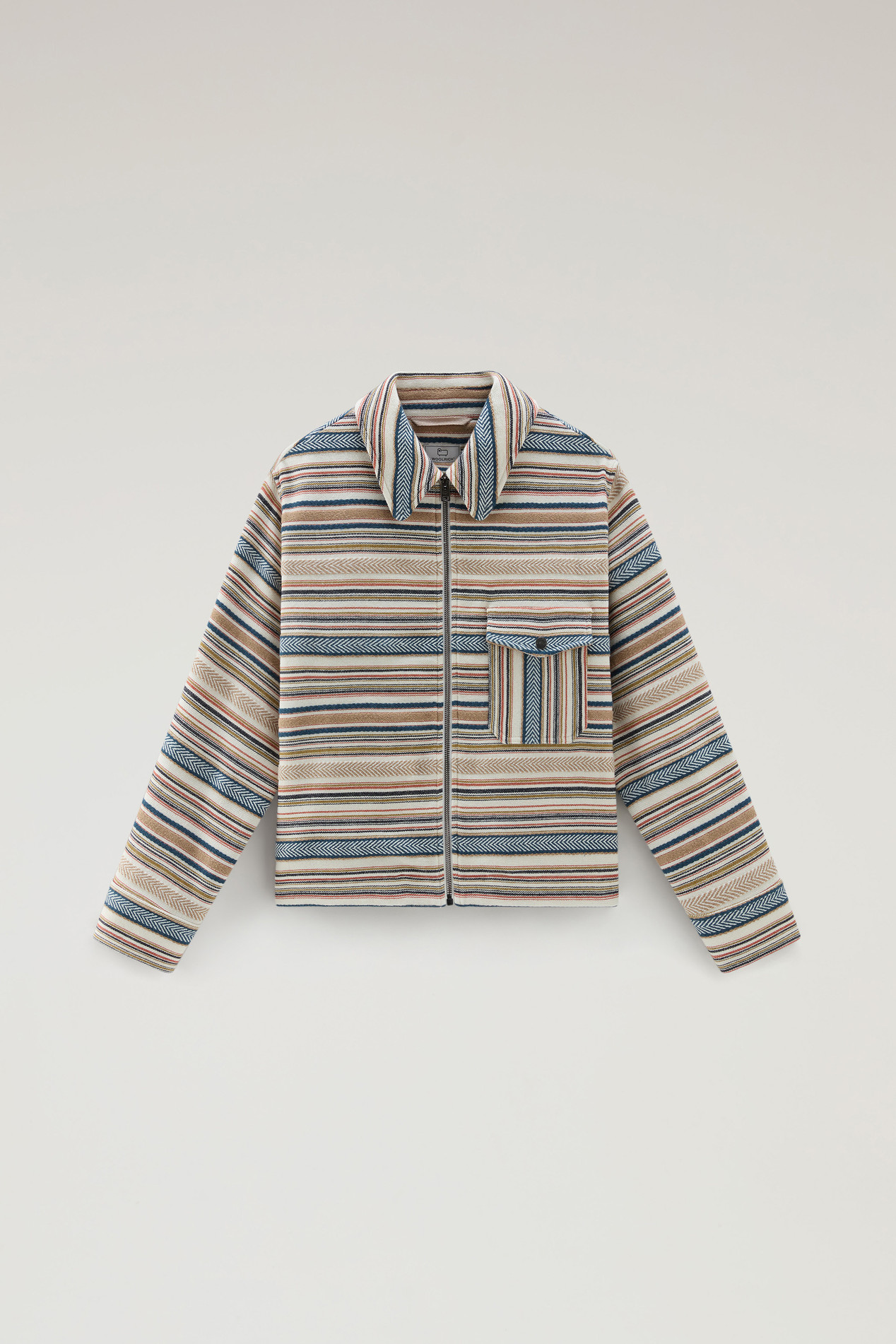 Gentry Overshirt in Manteco Recycled Cotton Fleece Multicolor photo 1 | Woolrich