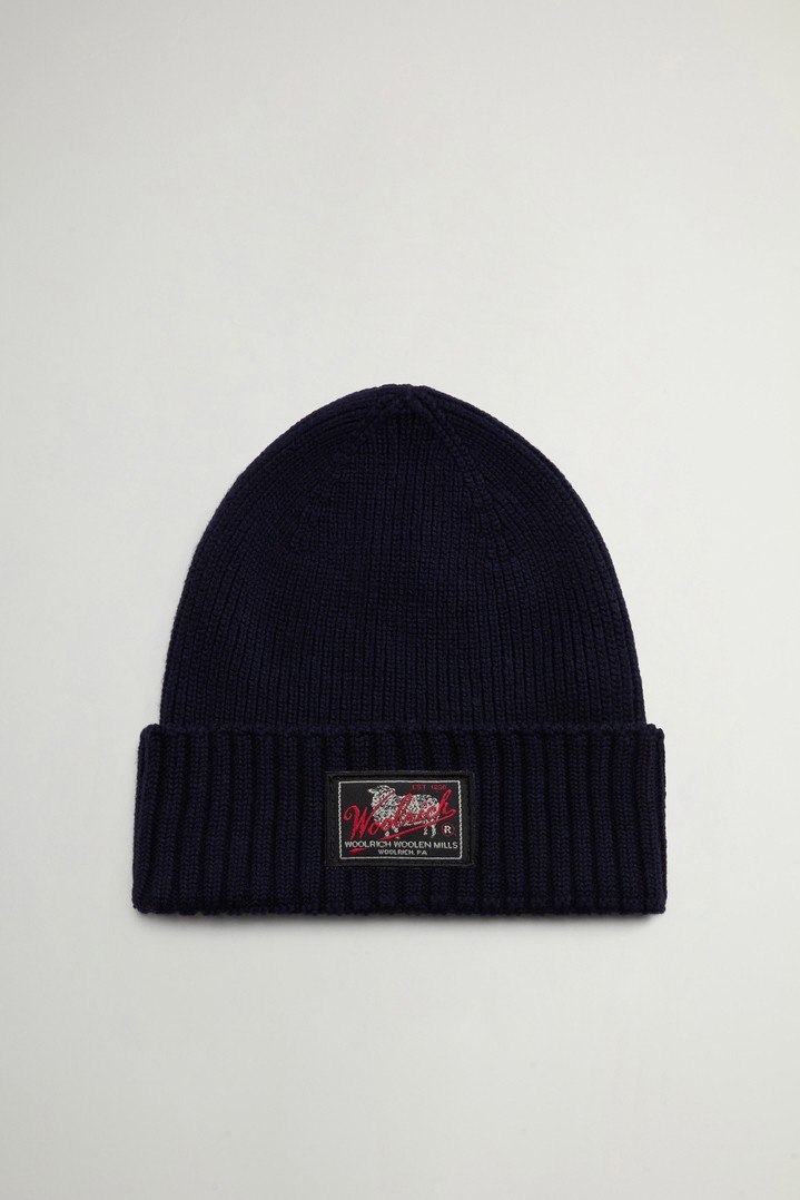 LEGACY PATCH BEANIE Blau photo 2 | Woolrich