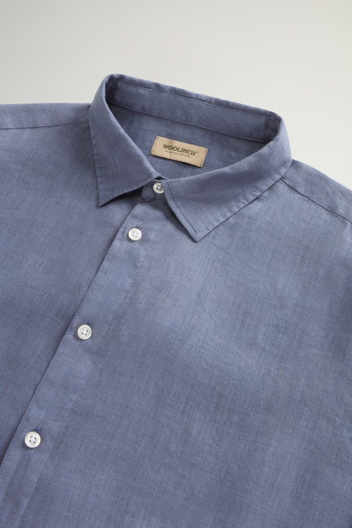LINEN SHIRT Blue photo 6 | Woolrich
