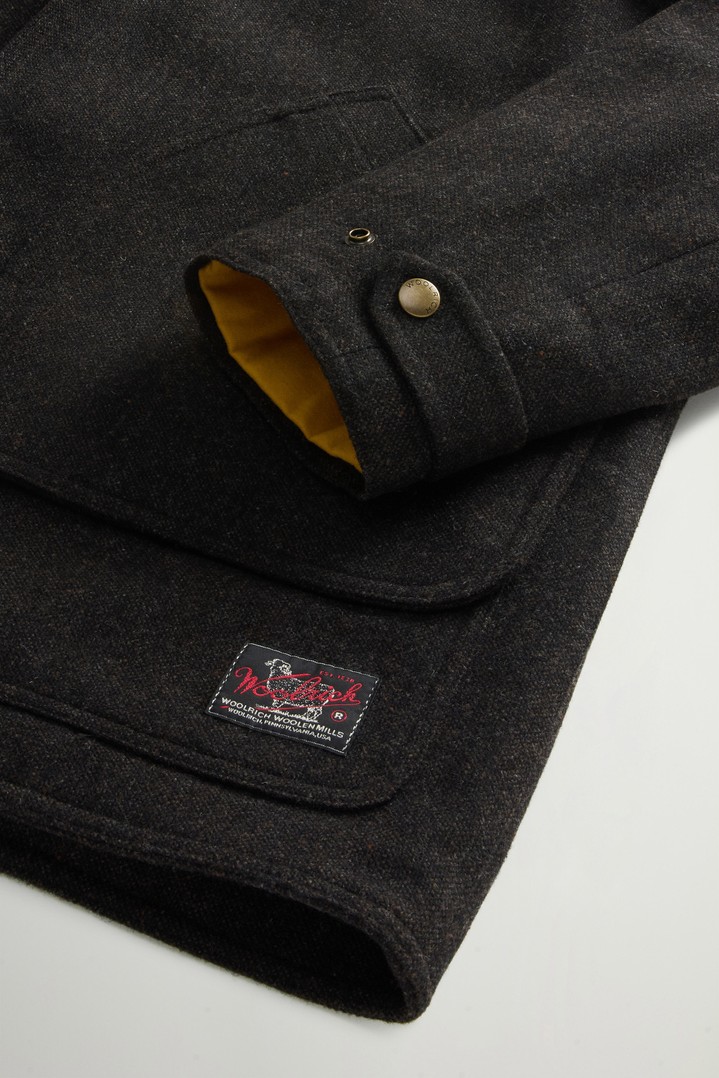Manteau Barn en laine italienne mélangée Noir photo 7 | Woolrich