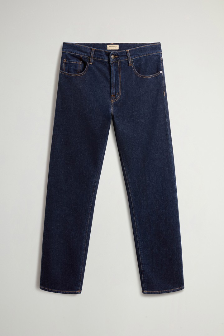 Contemporary Five-Pocket Jeans in Stretch Cotton Denim Blue photo 3 | Woolrich