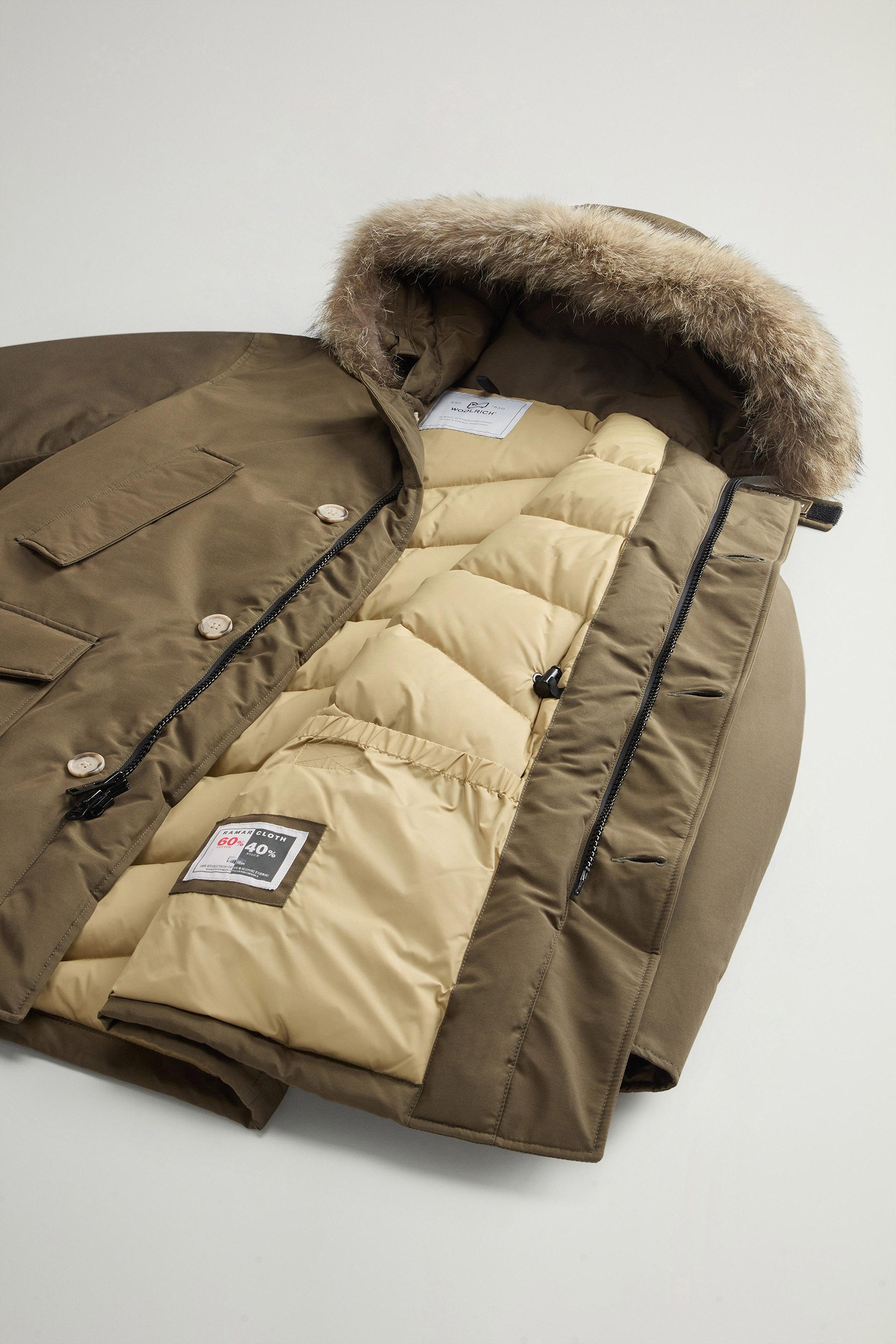 Arctic Parka in Ramar Cloth with Detachable Fur Trim Green photo 8 | Woolrich