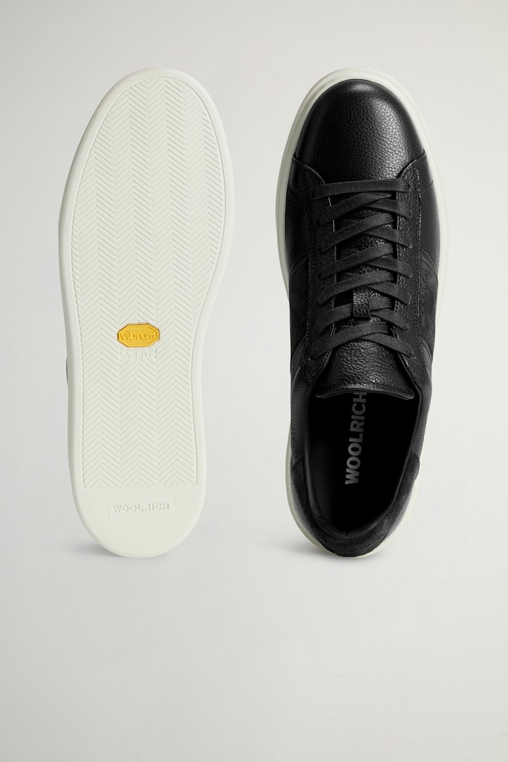 Classic Court Sneakers in Leather and Suede Blue photo 4 | Woolrich