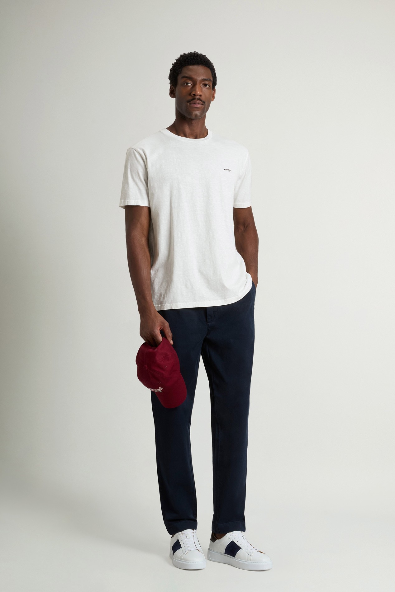 SLUB LOGO T-SHIRT Blanc photo 2 | Woolrich