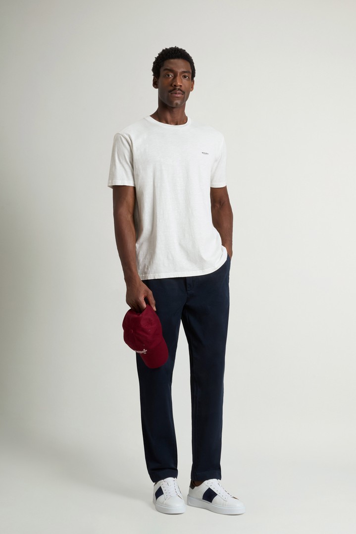 SLUB LOGO T-SHIRT Blanc photo 2 | Woolrich