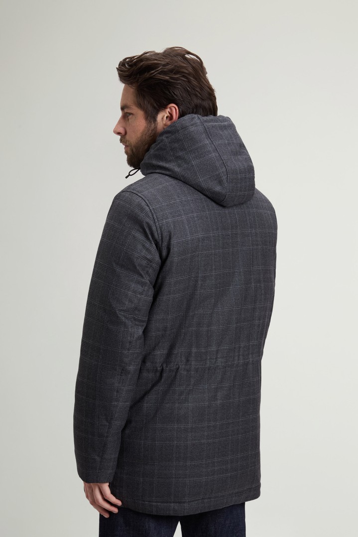 Zelander Prince of Wales Parka in Italian Pure Virgin Wool Gray photo 3 | Woolrich