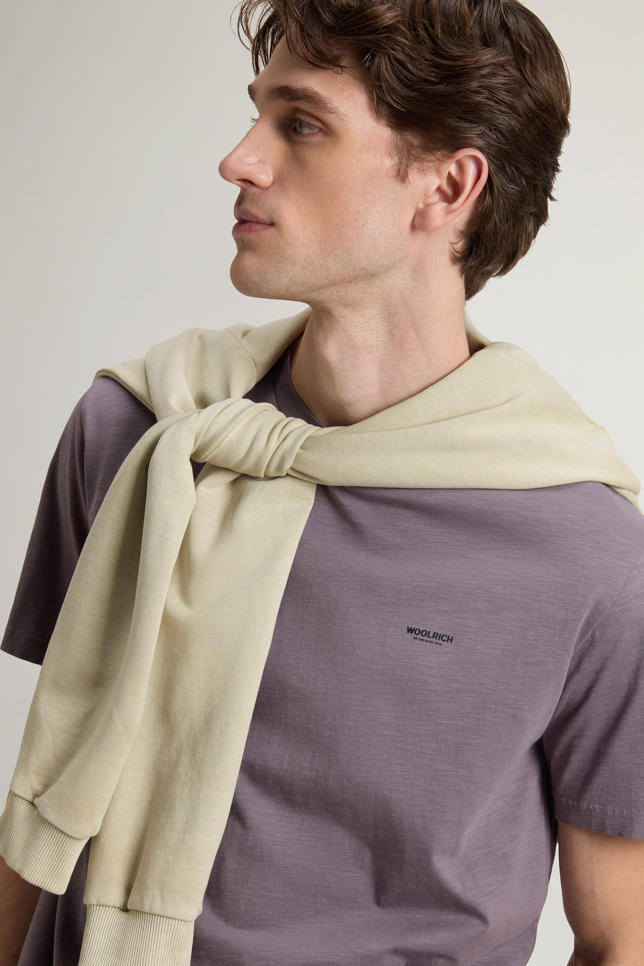 SLUB LOGO T-SHIRT Purple photo 4 | Woolrich