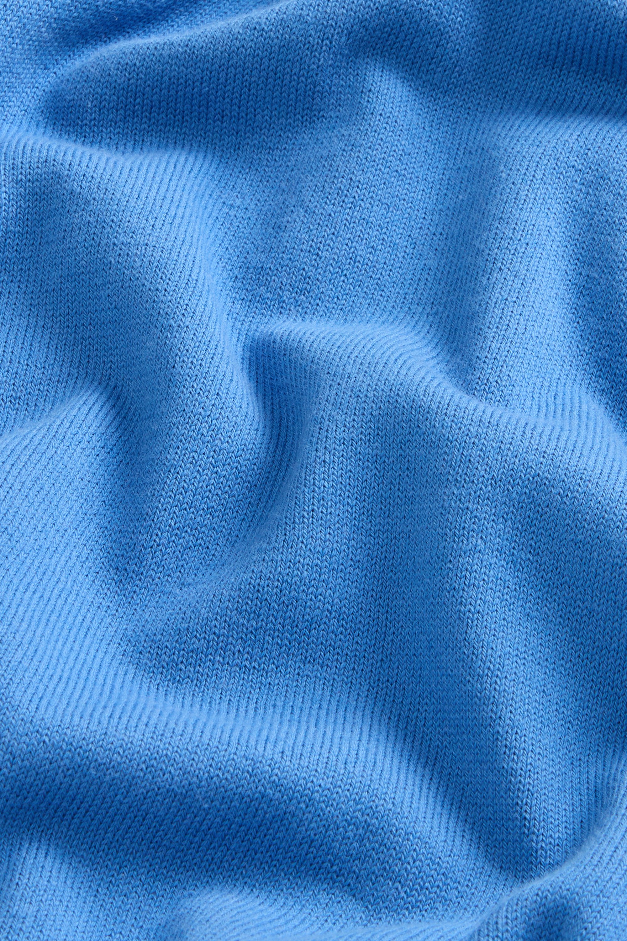 Short-Sleeved Pure Cotton Sweater Blue photo 4 | Woolrich