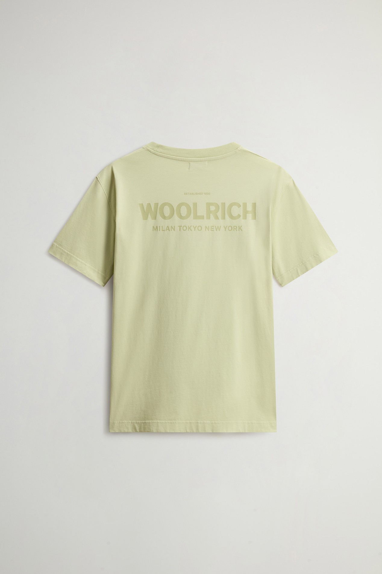 COTTON GRAPHIC T-SHIRT Green photo 6 | Woolrich