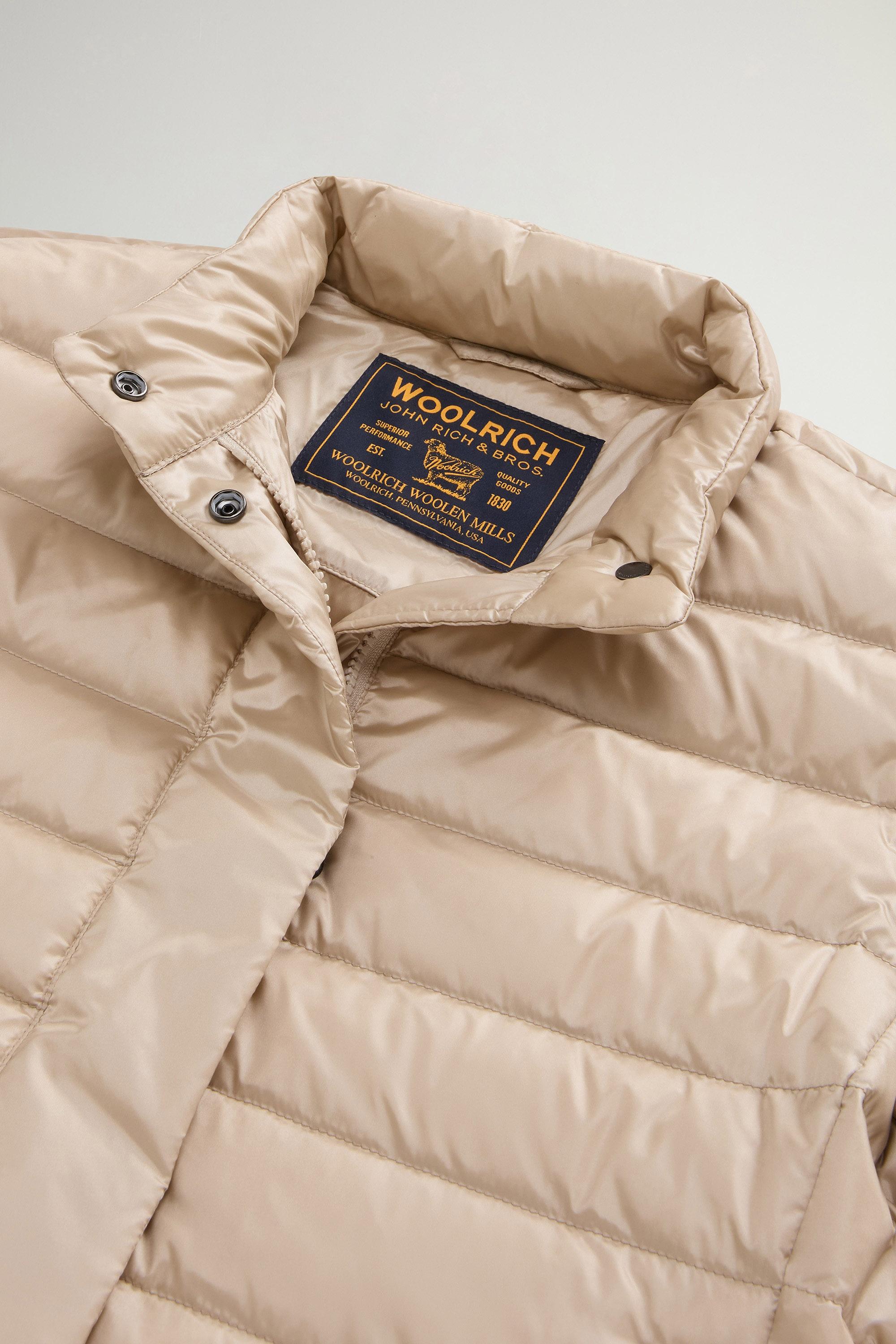 Lightweight Down Jacket in Liquid Nylon Beige photo 6 | Woolrich