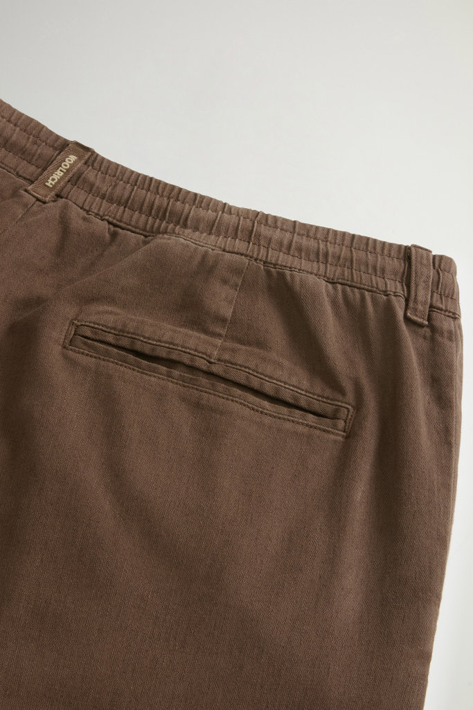 LINEN BLEND MILTON PANT GD Brown photo 5 | Woolrich