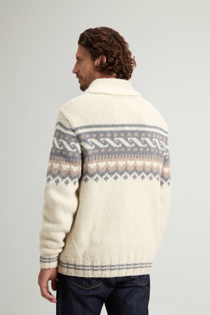 LAMBSWOOL MOHAIR CARDIGAN GG4 White photo 3 | Woolrich