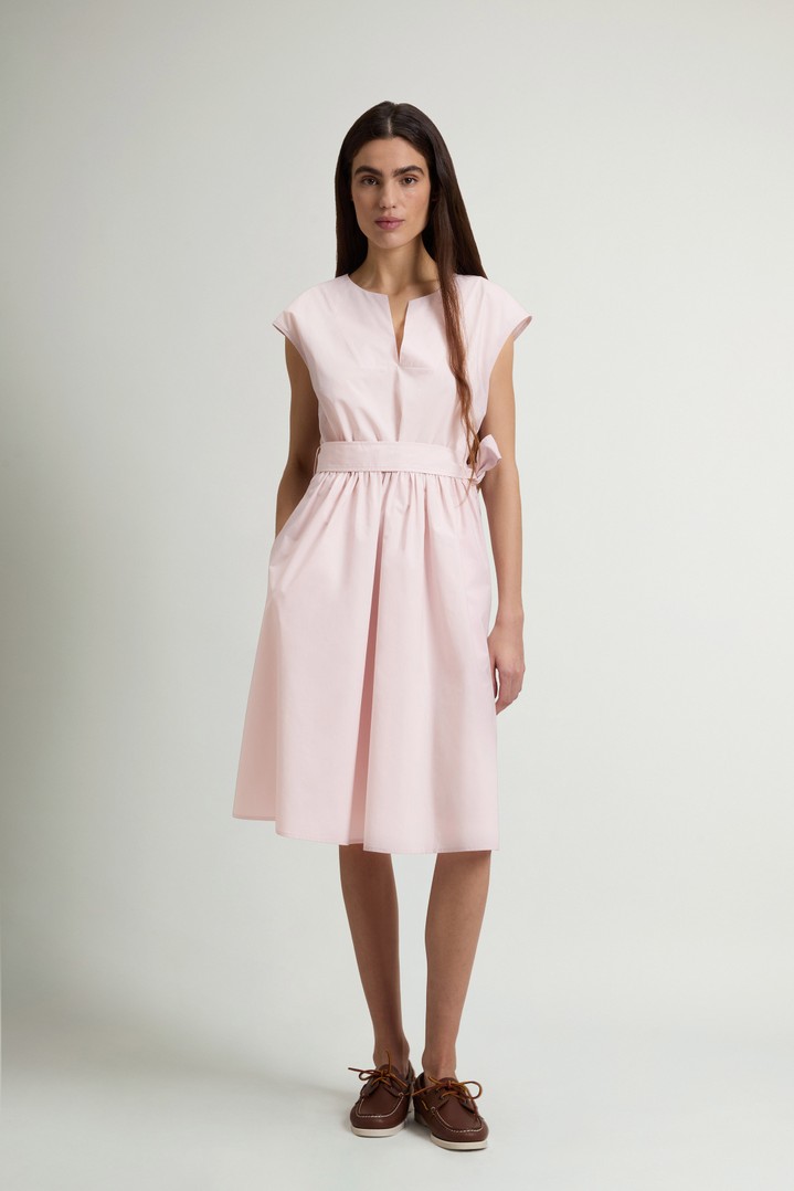 Pure Cotton Poplin Dress with Belt Pink photo 2 | Woolrich