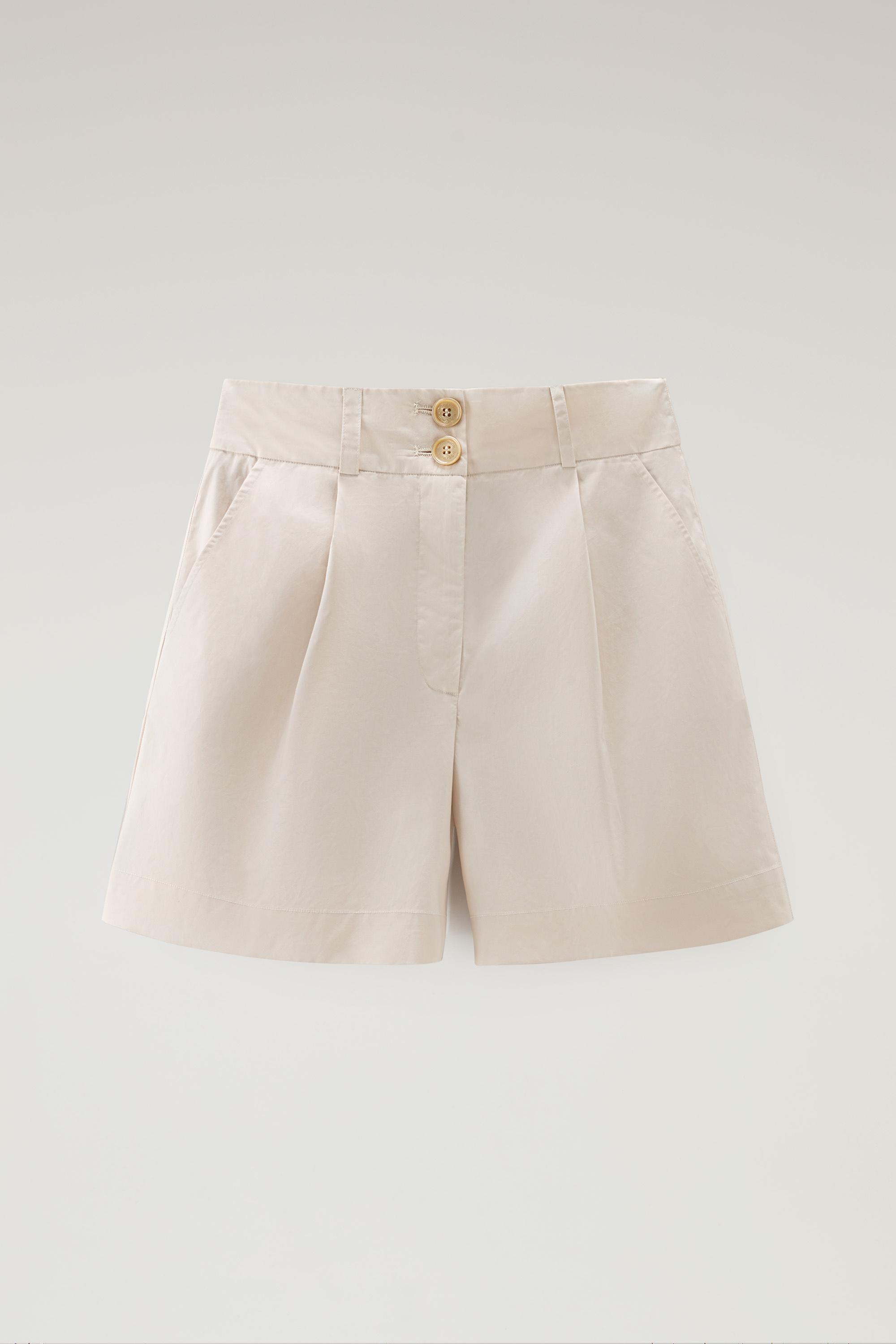Pure Cotton Poplin Shorts Beige photo 1 | Woolrich