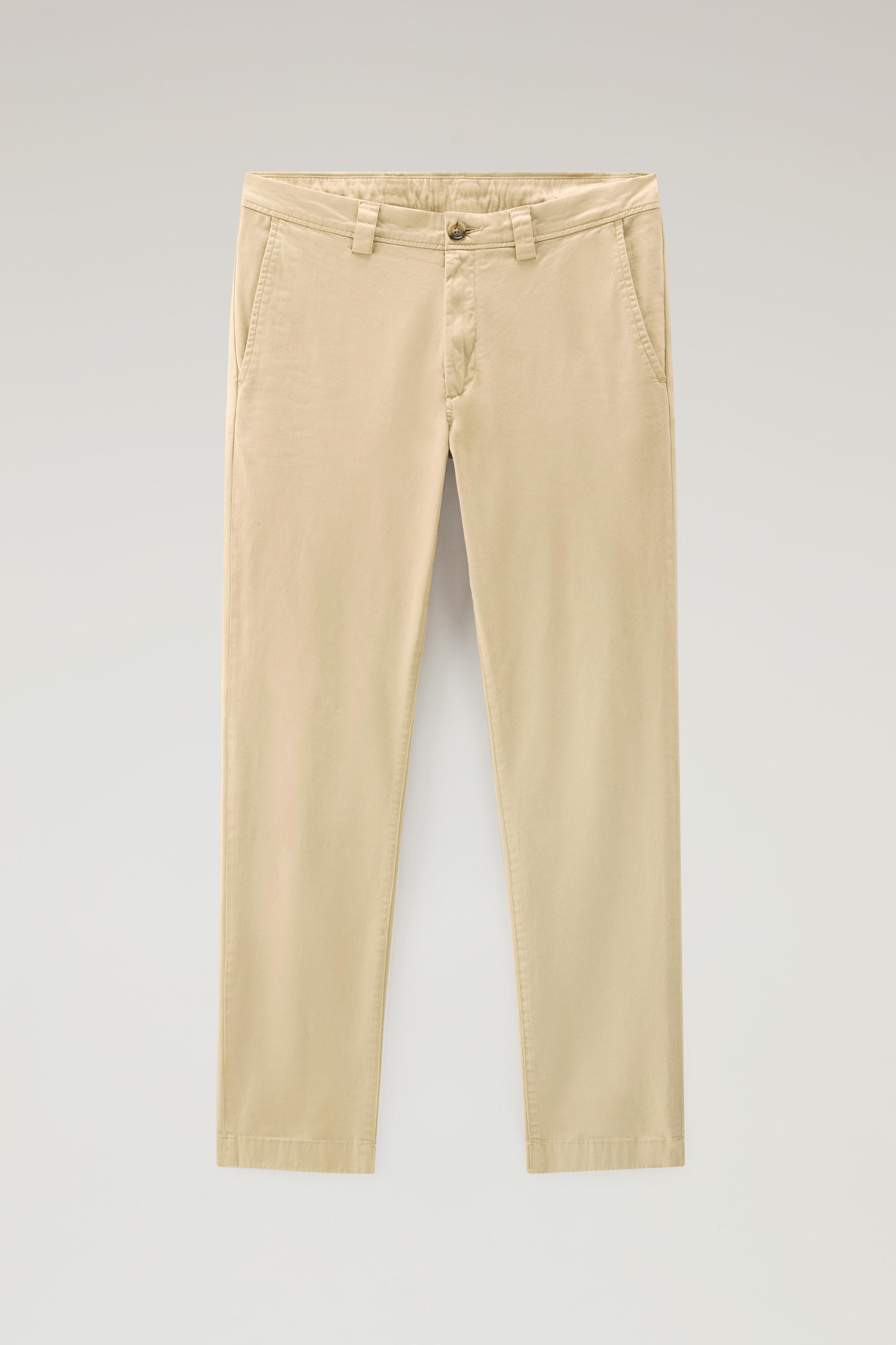 Garment-Dyed Classic Chino Pant in Stretch Cotton Beige photo 1 | Woolrich