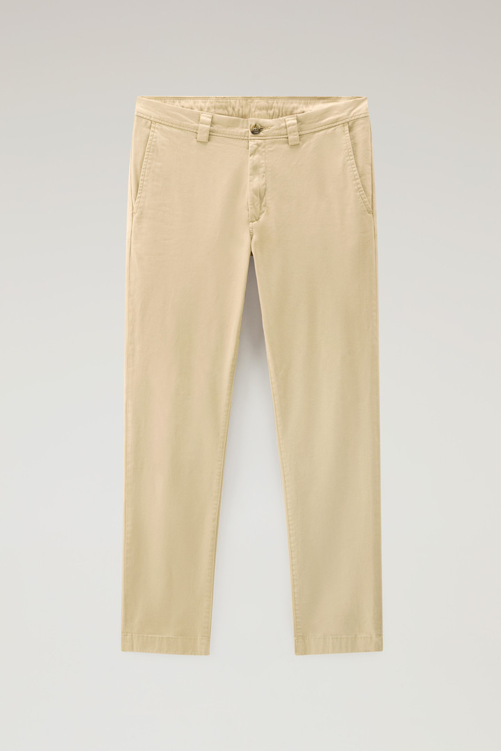 Garment-Dyed Classic Chino Pant in Stretch Cotton Beige photo 1 | Woolrich