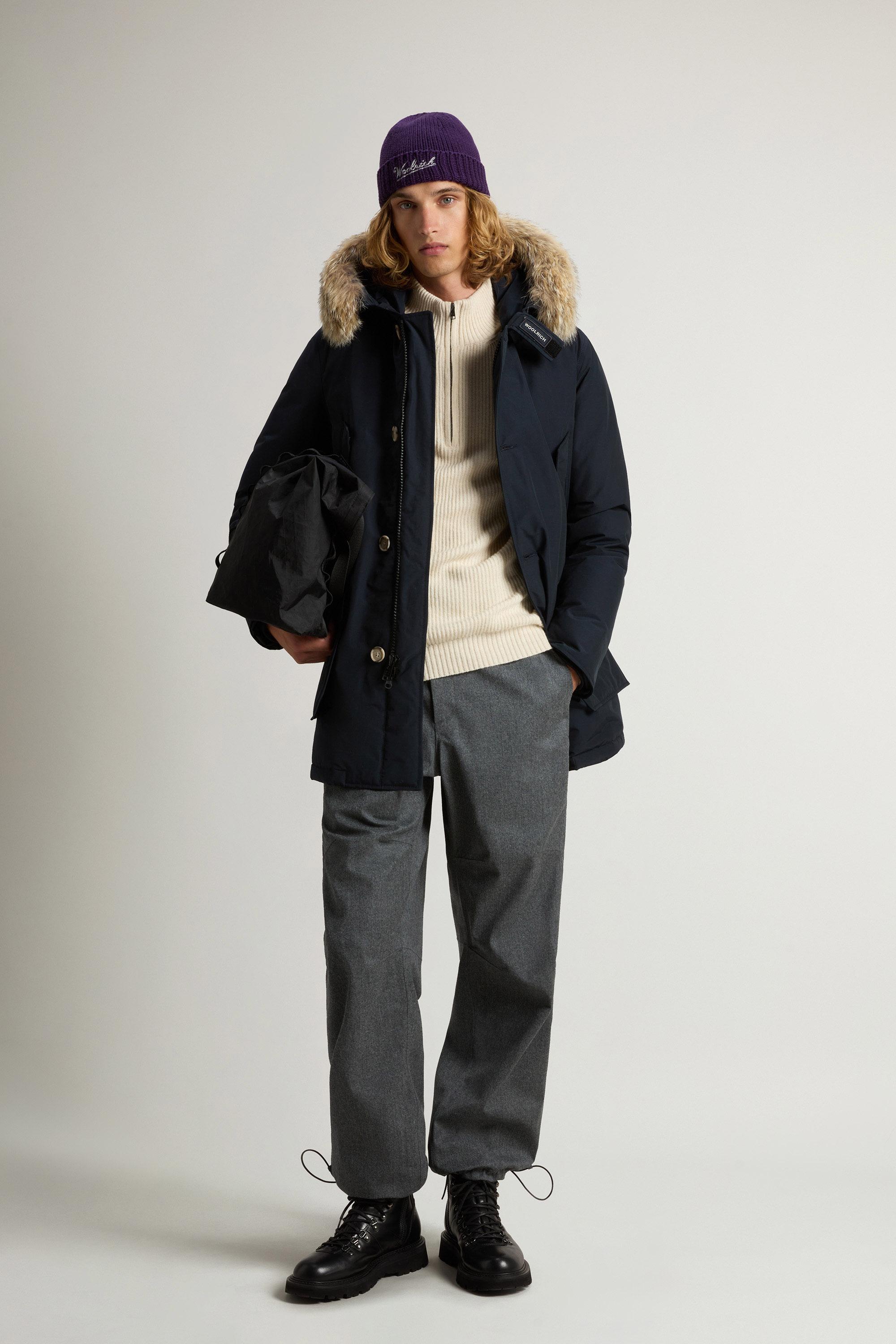 Arctic Parka in Ramar Cloth with Detachable Fur Trim Blue photo 1 | Woolrich