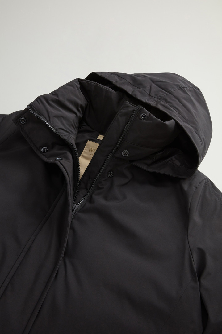 Long Cloud Jacket with Foldaway Hood Black photo 6 | Woolrich