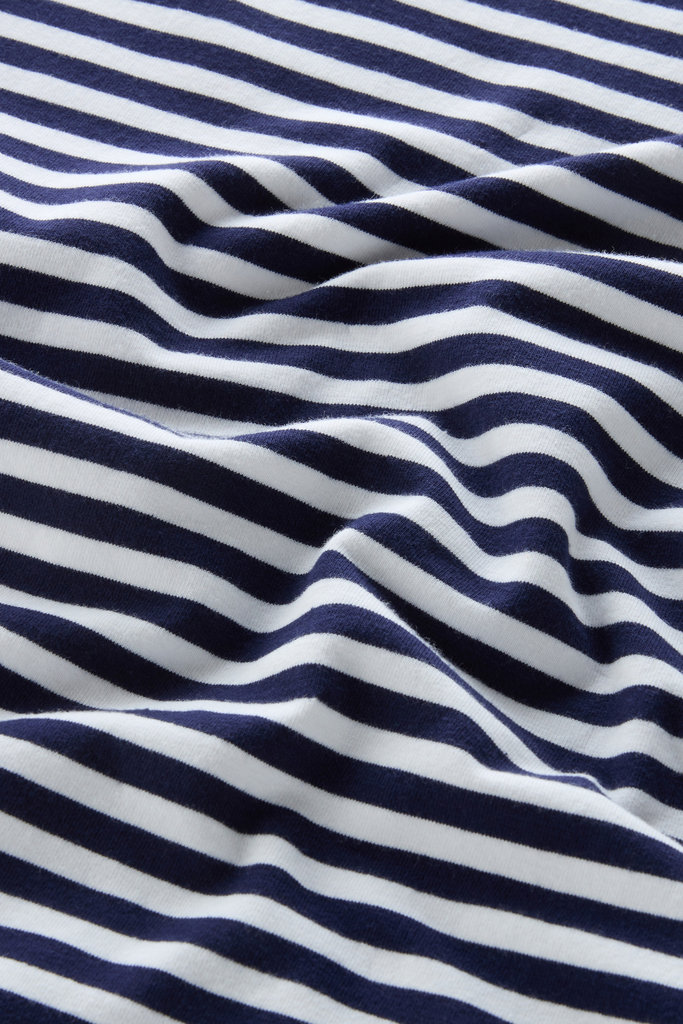 Striped T-Shirt in Stretch Cotton Jersey Blue photo 3 | Woolrich