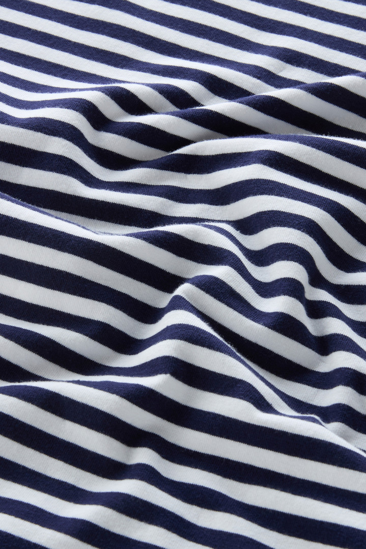 Striped T-Shirt in Stretch Cotton Jersey Blue photo 3 | Woolrich