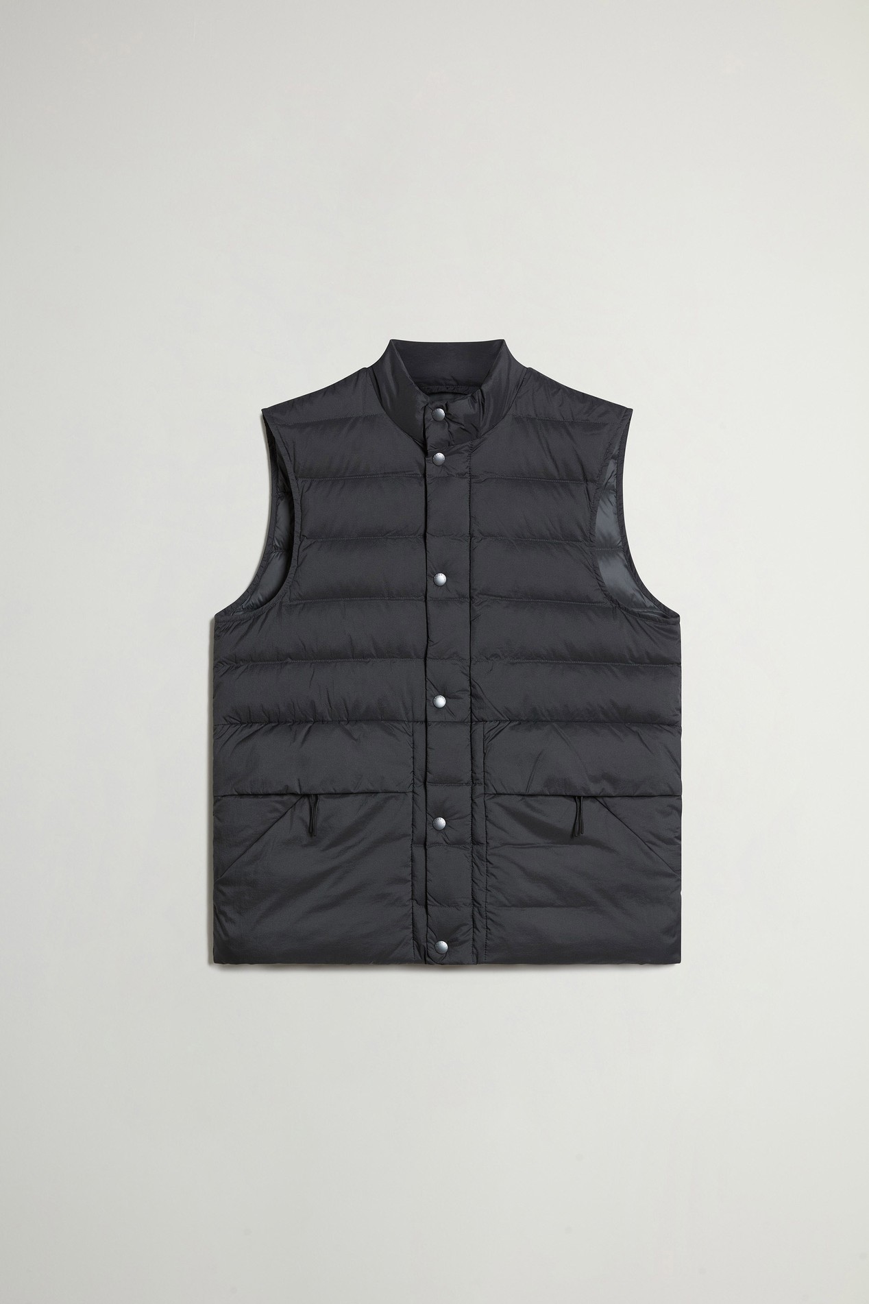 Bering Quilted Vest in Crinkle Nylon Gray photo 1 | Woolrich