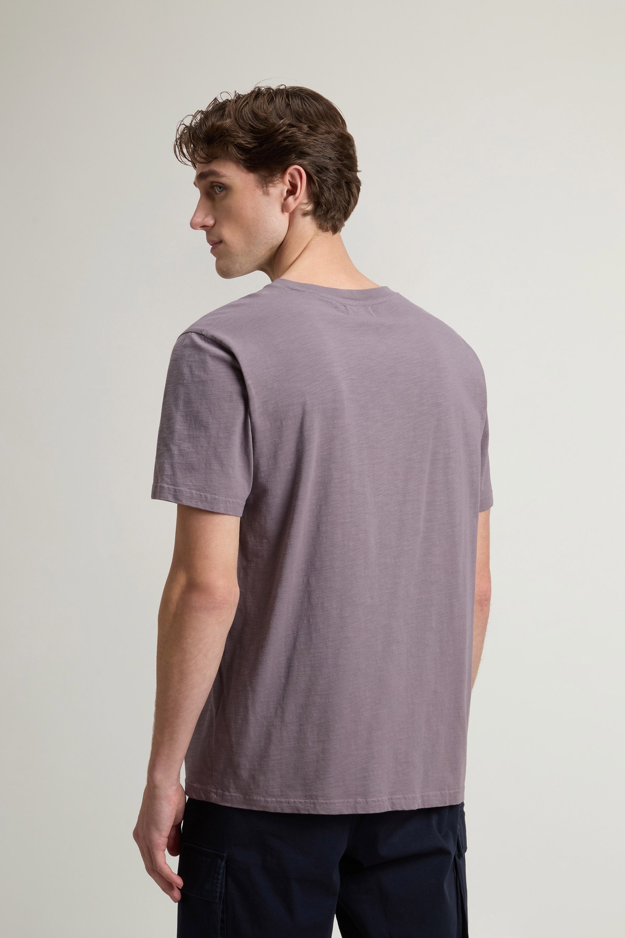 SLUB LOGO T-SHIRT Purple photo 3 | Woolrich