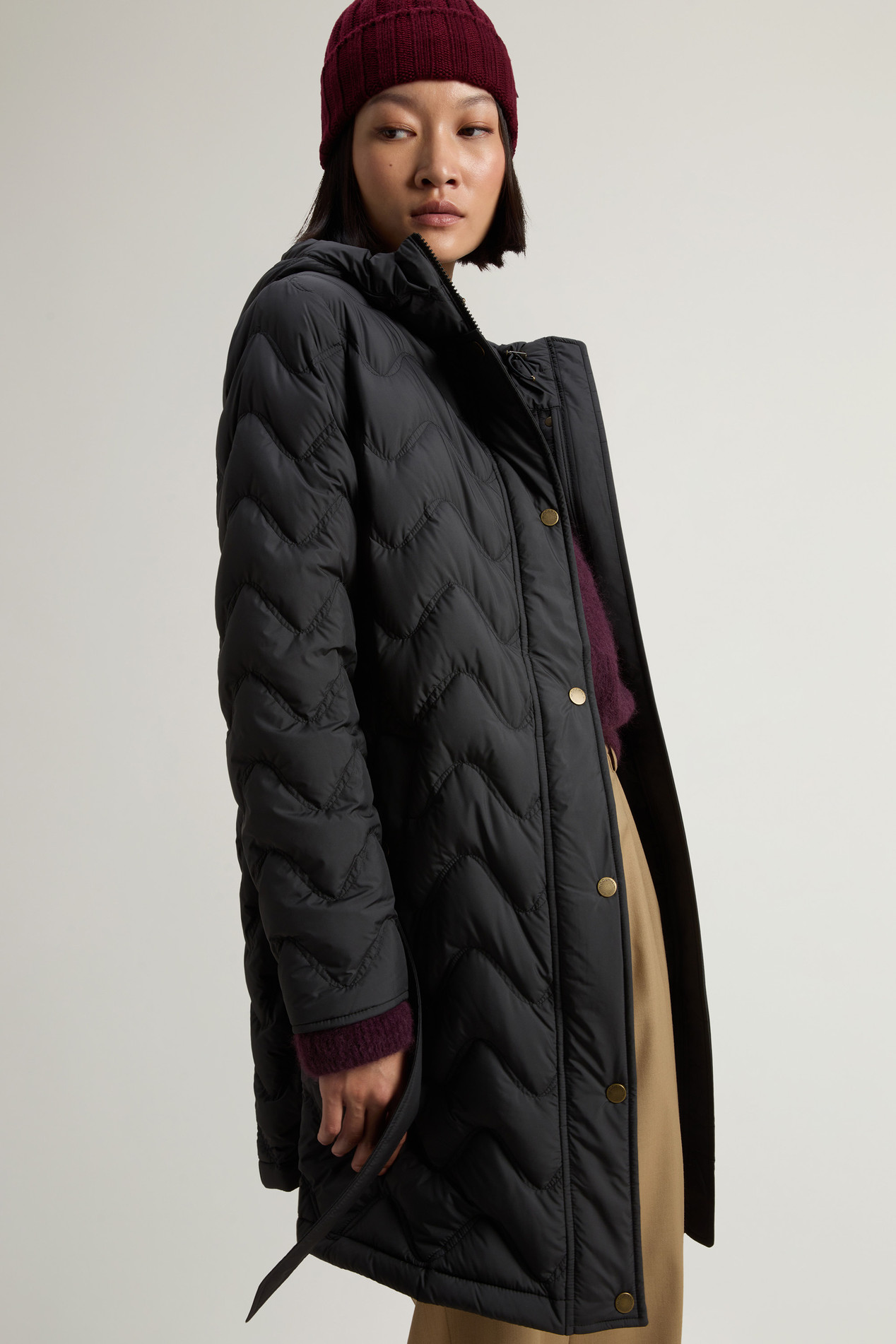 Quilted Microfiber Heritage Parka Black photo 4 | Woolrich